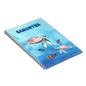 Aquarell Sea Friends Monogram Name Notizblock (Rechte Seite)