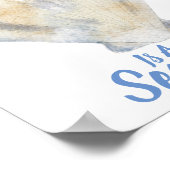 Aquarell Sea-Muschel mit meinem Sprichwort Poster (Ecke)