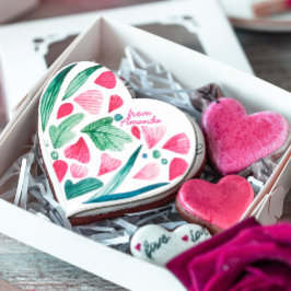 Aquarell Seashell Pink Herz-Aufkleber