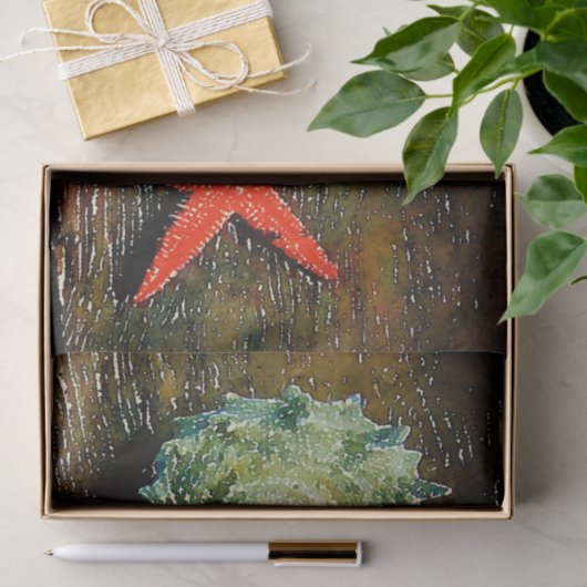 Aquarell Seashell Seashell Seashell Seidenpapier (Geschenk)