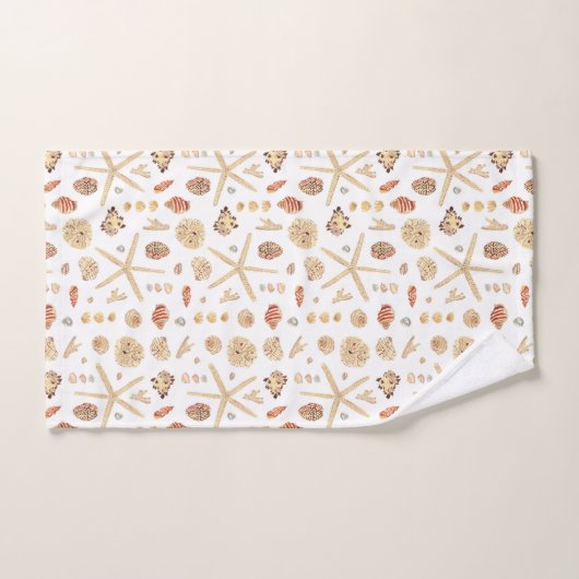 Aquarell Seashells Badhandtuch Set (Handtuch)