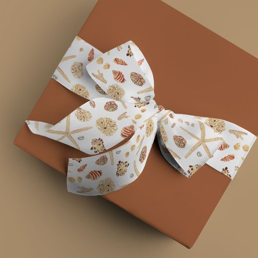 Aquarell Seashells Satinband