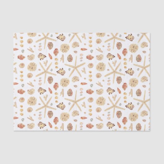 Aquarell Seashells Seidenpapier (Vorderseite)