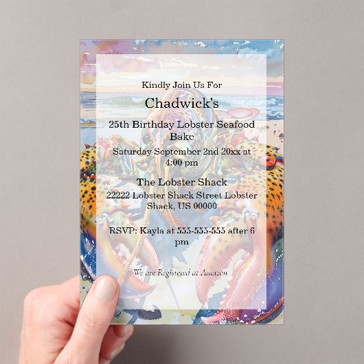 Aquarell Seebarena Acryleinladungen (Insitu (Handheld))