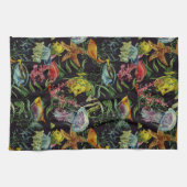 Aquarell-Seeleben-Muster 1 Geschirrtuch (Horizontal)