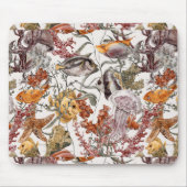 Aquarell-Seeleben-Muster 2 Mousepad (Vorne)