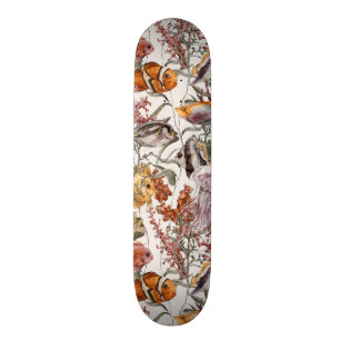 Aquarell-Seeleben-Muster 2 Skateboard
