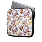 Aquarell-Seeleben-Muster 4 Laptopschutzhülle (Vorderseite Links)