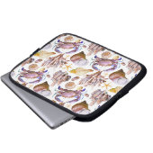 Aquarell-Seeleben-Muster 4 Laptopschutzhülle (Vorne Knopf)