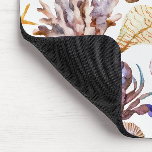 Aquarell-Seeleben-Muster 4 Mousepad (Ecke)