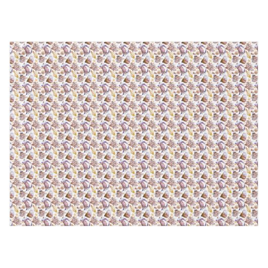Aquarell-Seeleben-Muster 4 Tischdecke (Vorderseite (Horizontal))