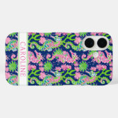 Aquarell-Seepferdchen-Monogramm Case-Mate iPhone Hülle (Rückseite (Horizontal))