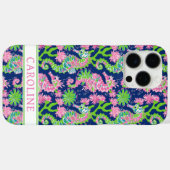 Aquarell-Seepferdchen-Monogramm Case-Mate iPhone Hülle (Rückseite (Horizontal))