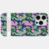 Aquarell-Seepferdchen-Monogramm  Case-Mate iPhone Hülle (Rückseite (Horizontal))