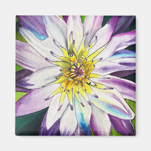 Aquarell Seerosen Fine Art Magnet