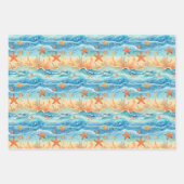 Aquarell Seestern Nautilus Geschenkpapier Set (Vorderseite)