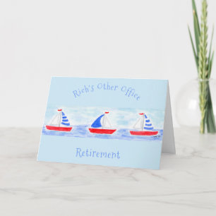Aquarell-Segelboote RENTENEINTritt Personalisieren Karte