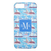 Aquarell-Segelschiff-Muster Case-Mate iPhone Hülle (Rückseite)