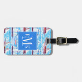 Aquarell-Segelschiff-Muster Gepäckanhänger (Vorderseite horizontal)