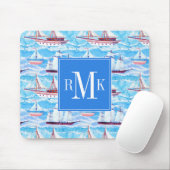 Aquarell-Segelschiff-Muster Mousepad (Mit Mouse)