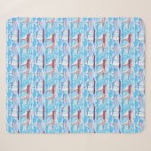 Aquarell-Segelschiff-Muster Sherpadecke (Vorderseite (Horizontal))