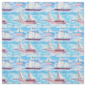Aquarell-Segelschiff-Muster Stoff (Muster)