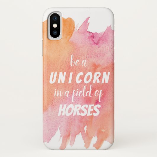 Aquarell Sei ein Einhorn in einem Pferdefeld Case-Mate iPhone Hülle (Rückseite)