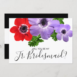 Aquarell sei meine Junior Bridesmaid Card Einladung
