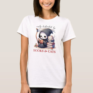 Aquarell Sensenmann Bücherliebhaber T-Shirt