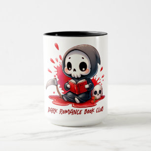 Aquarell Sensenmann Bücherliebhaber Tasse
