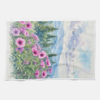 Aquarell Serenity & Mountain Blooms Küchenhandtuch Geschirrtuch