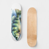 Aquarell-Serie: Barsch Skateboard (Vorderseite)