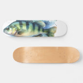 Aquarell-Serie: Barsch Skateboard (Horizontal)
