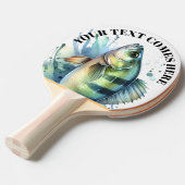 Aquarell-Serie: Barsch Tischtennis Schläger (Vorderseite)