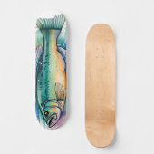 Aquarell-Serie: Bass Skateboard (Vorderseite)