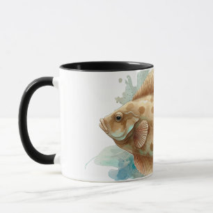Aquarell-Serie: Flunder/Plattfisch Tasse