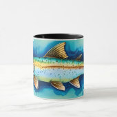 Aquarell-Serie: Forelle/Lachs Tasse (Zentrum)