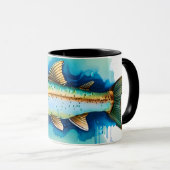 Aquarell-Serie: Forelle/Lachs Tasse (VorderseiteRechts)