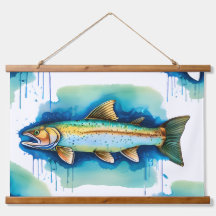 Aquarell-Serie: Forelle/Lachs