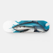 Aquarell-Serie: Hai Skateboard (Horizontal)