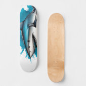 Aquarell-Serie: Hai Skateboard (Vorderseite)