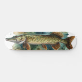 Aquarell-Serie: Hecht Skateboard (Horizontal)