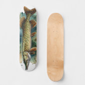 Aquarell-Serie: Hecht Skateboard (Vorderseite)