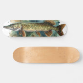 Aquarell-Serie: Hecht Skateboard (Horizontal)