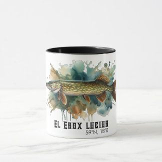 Aquarell-Serie: Hecht Tasse