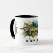 Aquarell-Serie: Hecht Tasse (Vorderseite Links)