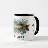 Aquarell-Serie: Hecht Tasse (VorderseiteRechts)