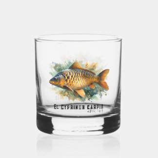 Aquarell-Serie: Koi Whiskyglas