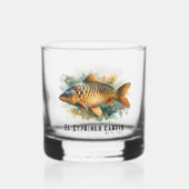 Aquarell-Serie: Koi Whiskyglas (Rückseite)