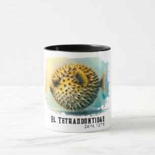 Aquarell-Serie: Kugelfisch Tasse